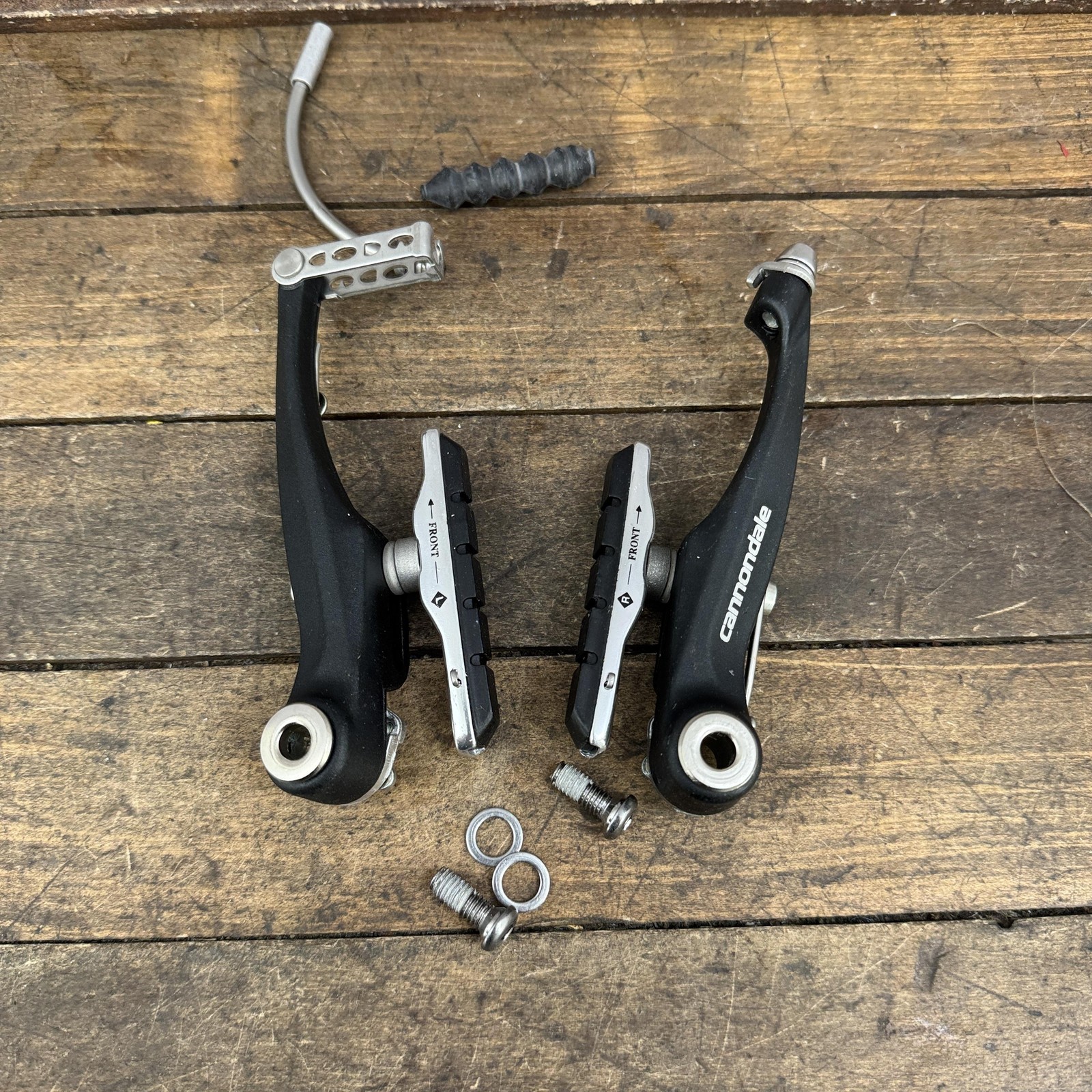 Cannondale V-Brake Caliper Pair Black Linear Pull MTB Hybrid Bike Pads