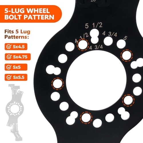 Wheel Fitment Tool and Simulator, Offset Measuring Mockup Tool, Fits 14 5 Lug