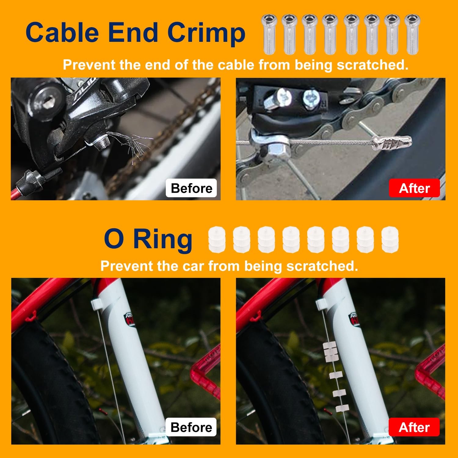 weideer Bicycle Brake Cable Shift Cable Bike Cable Housing Kit Bike Brake Cable