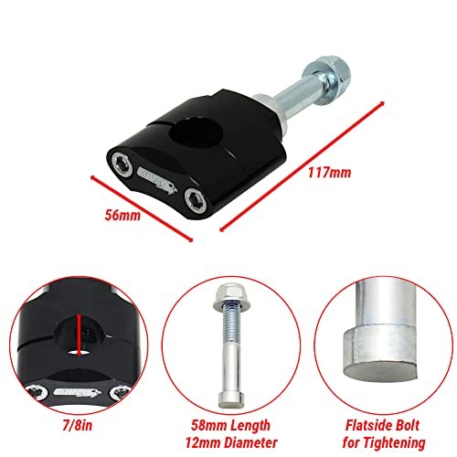 Outlaw Racing 12074 Bar Handlebar Mounts Riser Clamp 7/8″ Compatible with