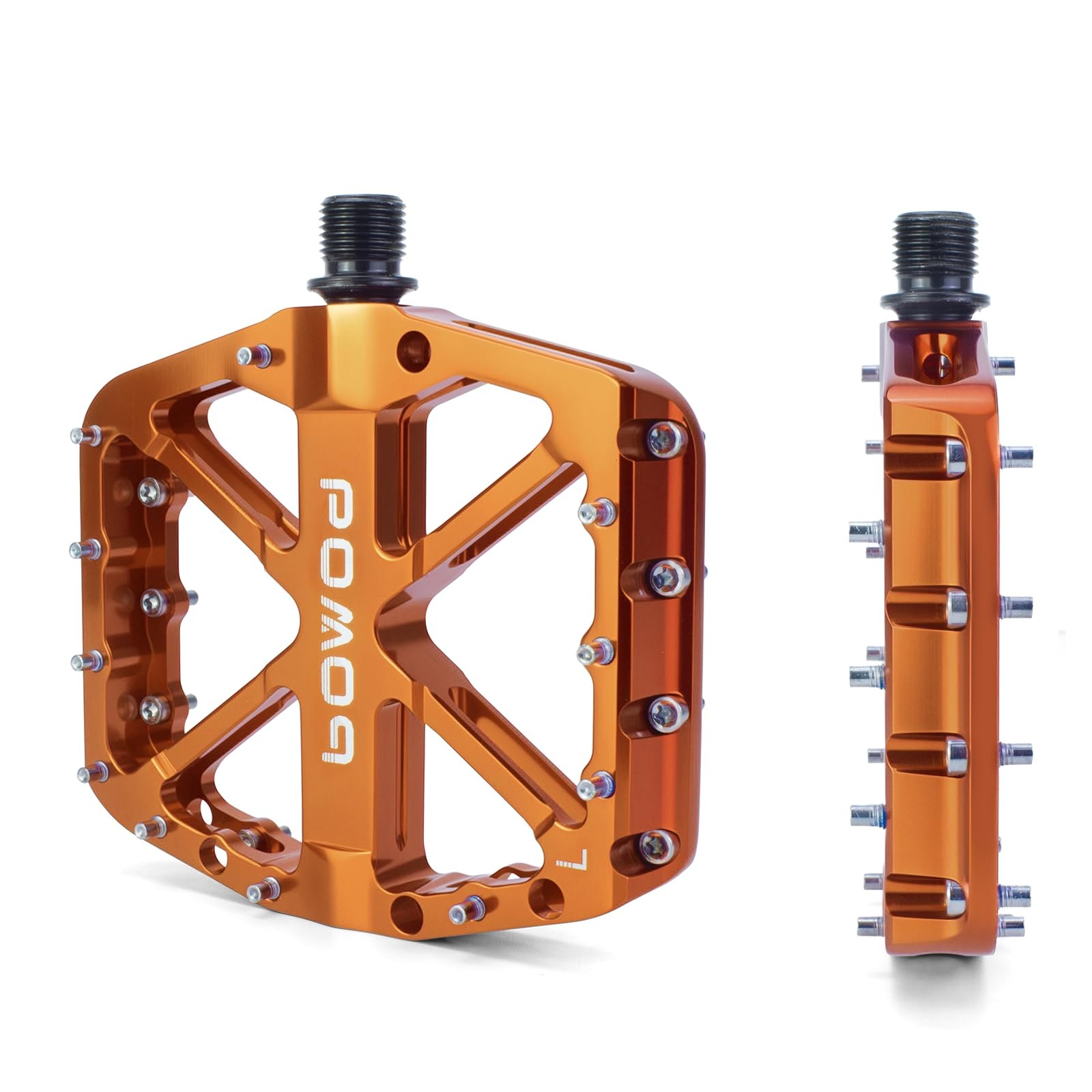 BOWOD Orange MTB Flat Bike Pedals