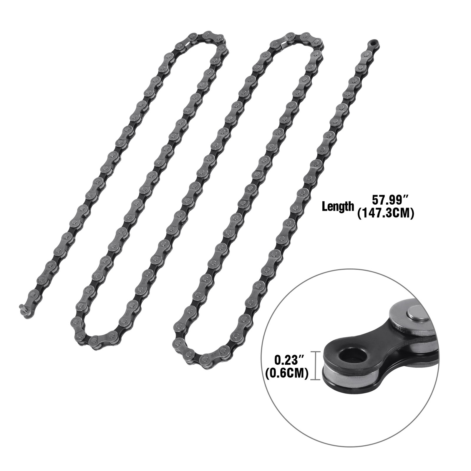 For 6/7/8/ Speed Bicycle Chain Carbon Steel 116 Link Mountain Bike