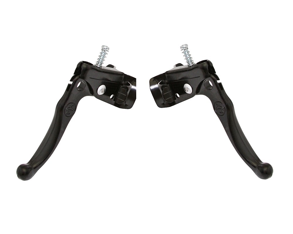 ALTA Bicycle 2 Finger Alloy Bike Brake Lever Set All Black 22.2mm Clamp