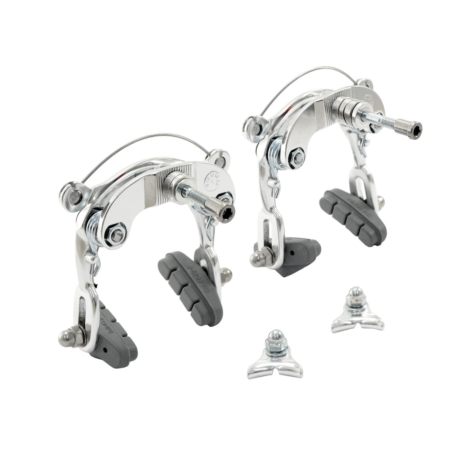 DIA-COMPE DC750 Center Pull Caliper Brake Set (Front+Rear) , Silver