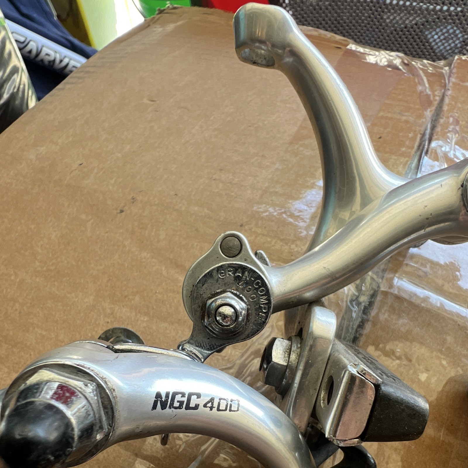 Gran Compe NGC 400 Silver Side Pull Caliper Brake Set Front & Rear Road Bike