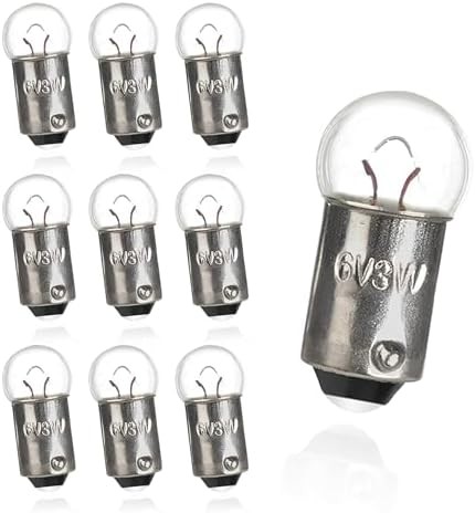 10 Pcs 6V 3W 6 Volt 3 Watt Motorcycle Speedo Speedometer Light Bulb | for Honda