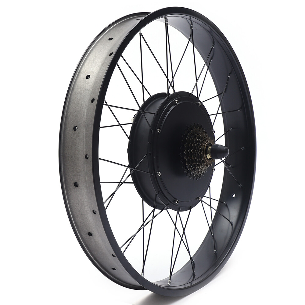 48V 1500W 26 inch LCD Fat Snow Tire Electric Bicycle E-Bike Rear Wheel Hub Motor