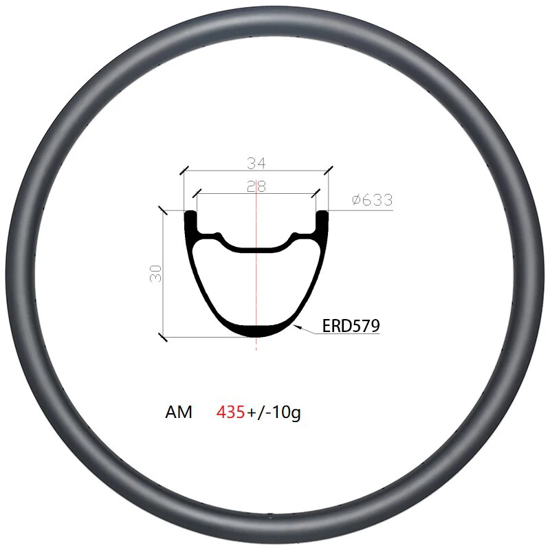 34*30mm 29er AM MTB Bike Clincher Tubeless Carbon Rim Matte/glossy 28H 32H 36H