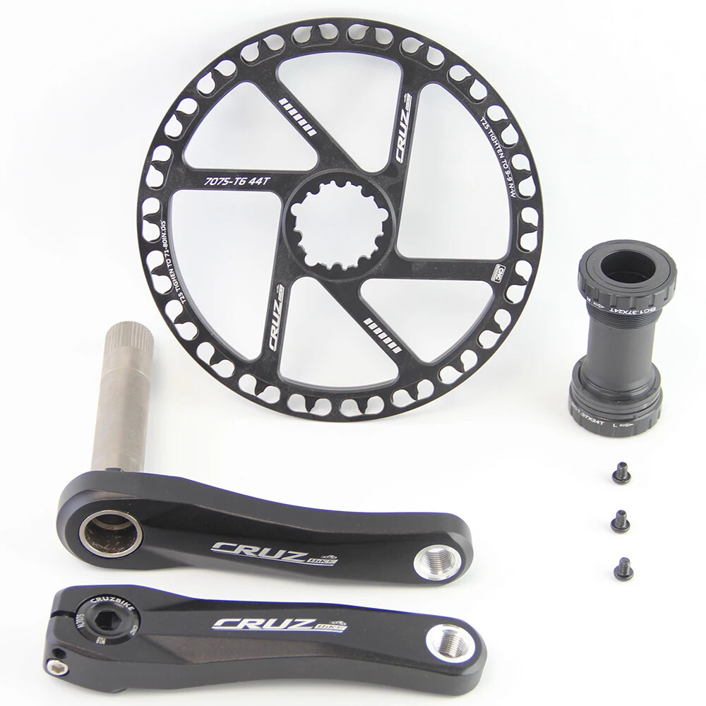 Kid MTB Bicycle Cranksets 89-150mm Hollow Crank with 25-44T Single ChainWheel