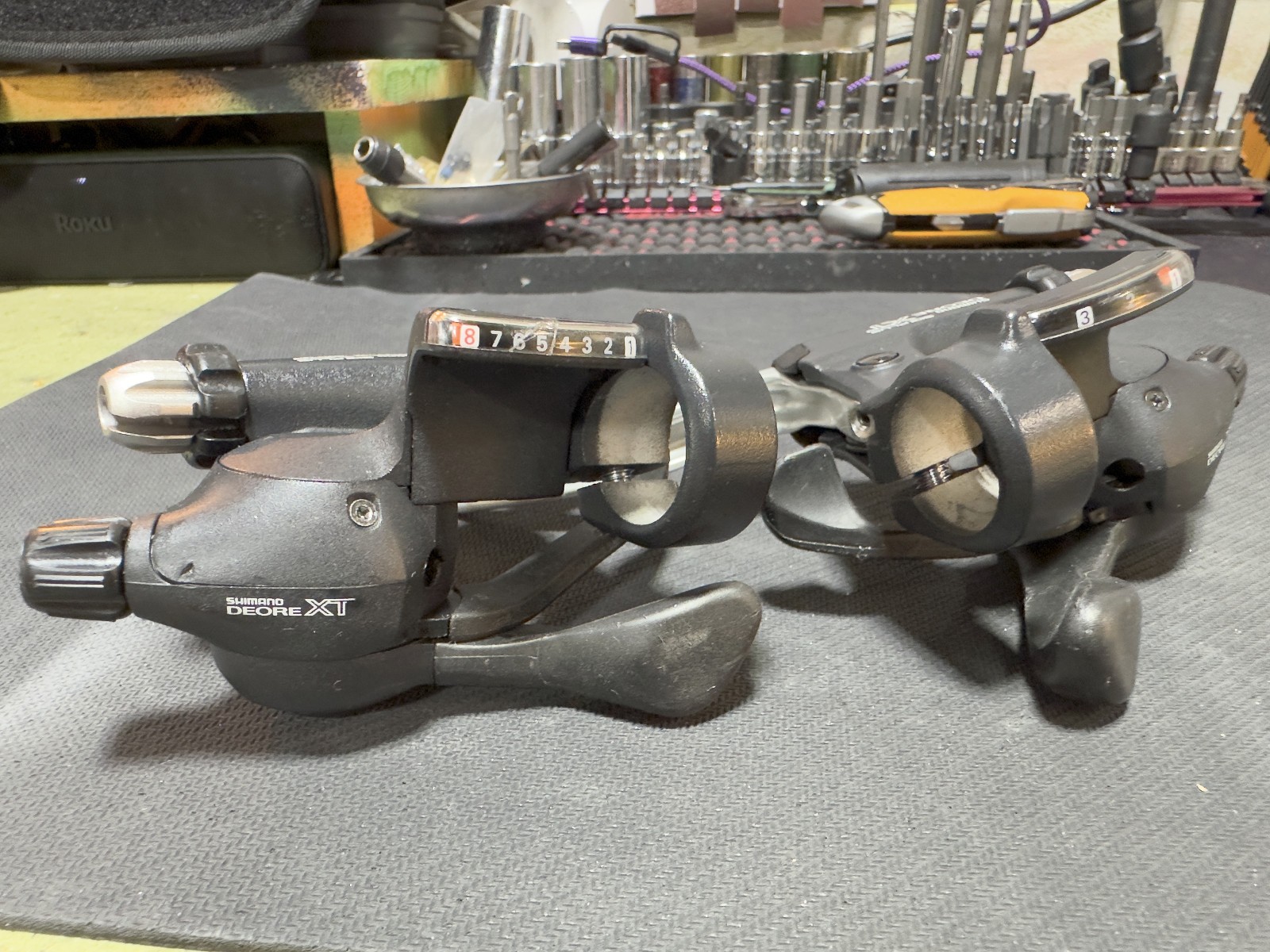 Vintage Shimano Deore XT 3×8 speed mini groupset
