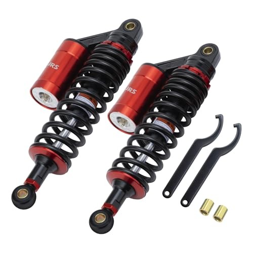Adjustable 12.5″ 320mm Motorcycle Air Shock Absorbers, Aluminum CNC Rear
