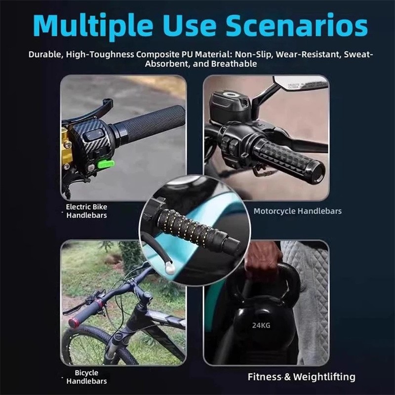 3.6Ft Wrap-Around Motorcycle Grips,Anti-Slip Handlebars Grips With Air Vent Hole