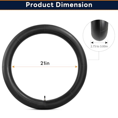 2.75/3.00-21” Thick Butyl Inner Tube, 90/90-21 Motorcycle Tube with TR4