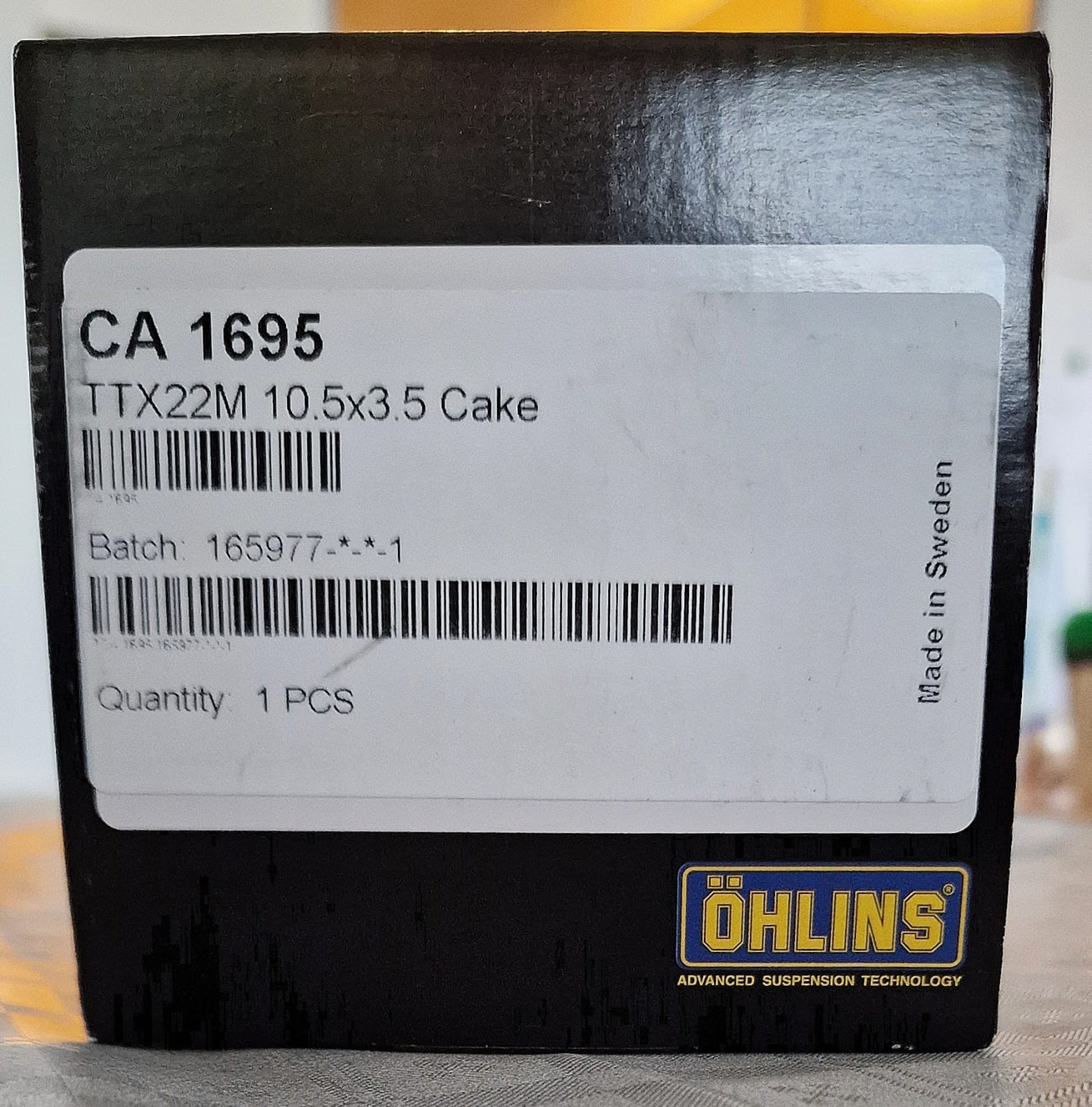 Ohlins TTX22M (267 x 89 mm) 10.5 x 3.5 inch Öhlins Measurement Drawing Attached