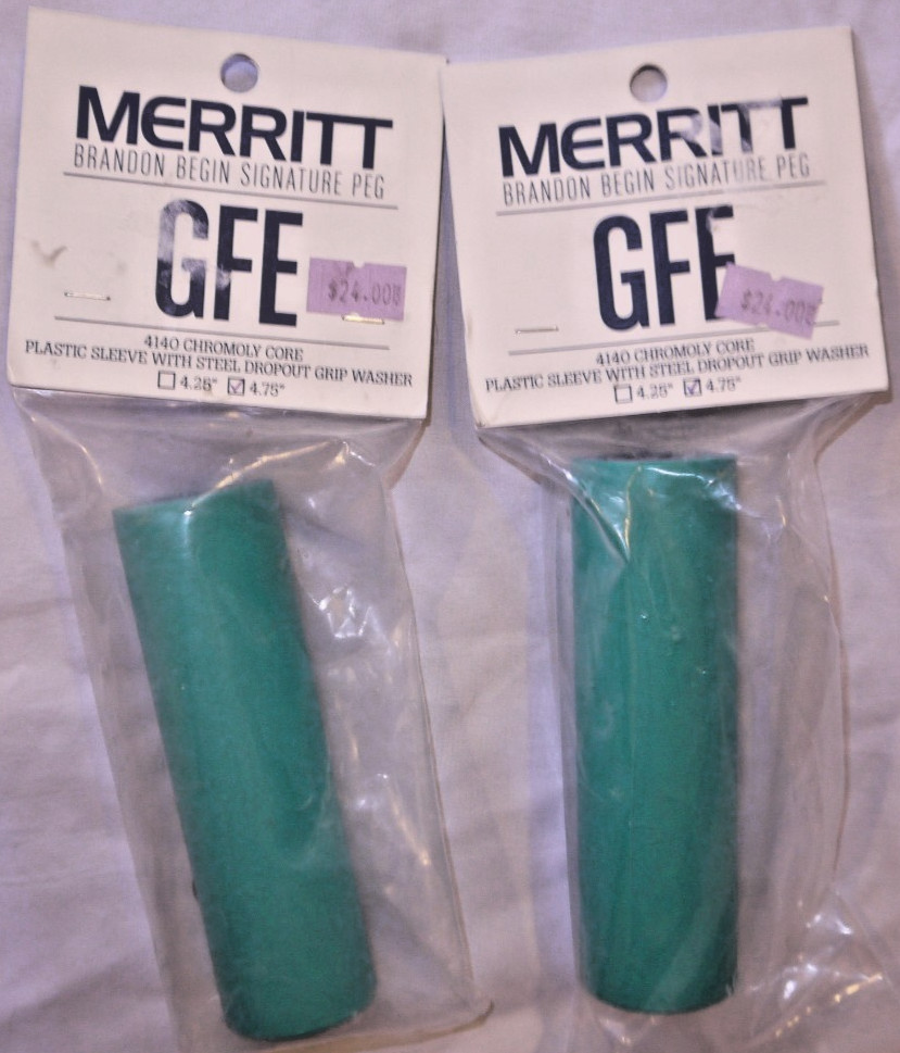 BNWT Lot of 2 Teal MERRITT Brandon Begin Signature BMX Peg GFE 4.75″ $48