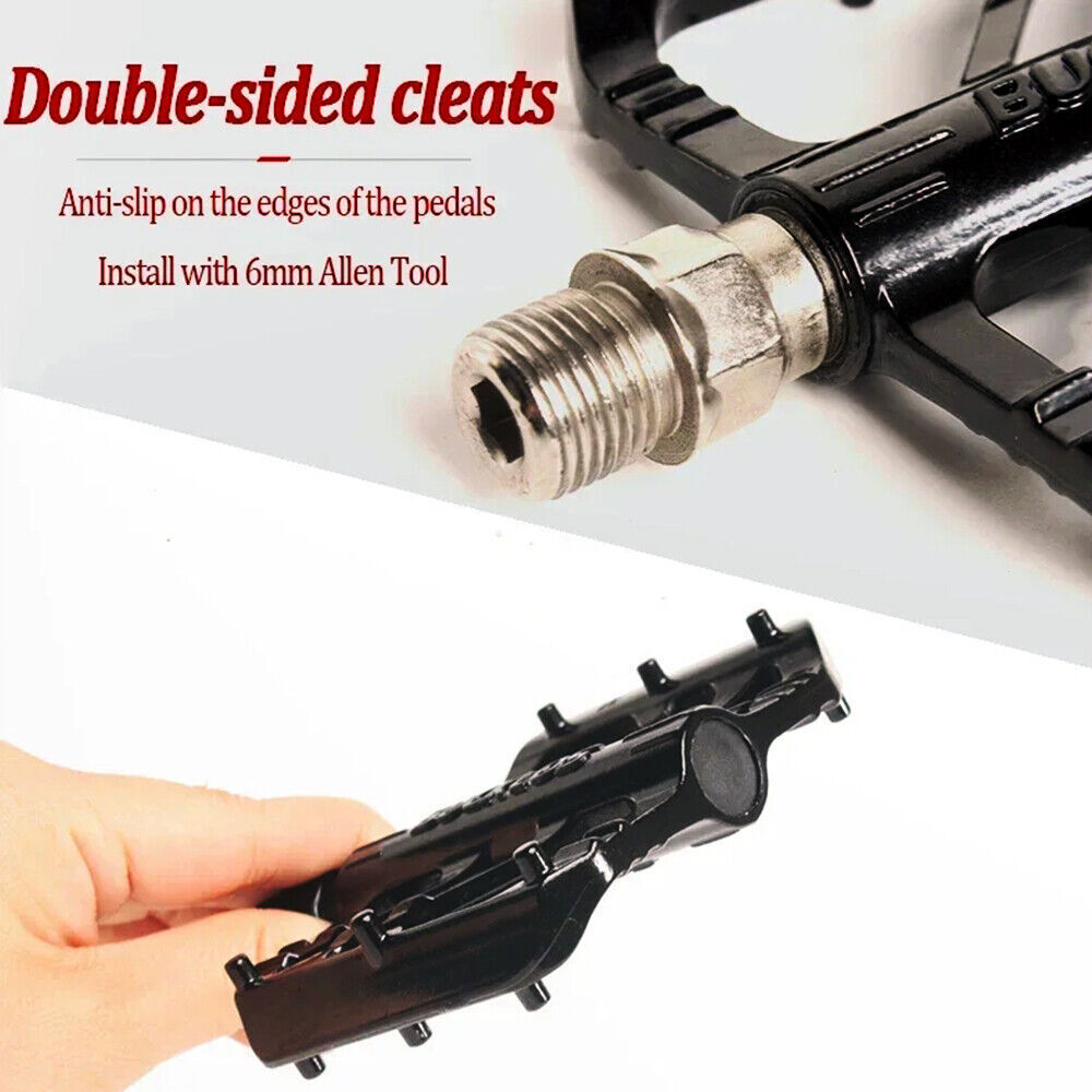 Flat/Platform Pedals 3 Bearings Mountain Bike 9/16» Aluminum For Shimano Pedals