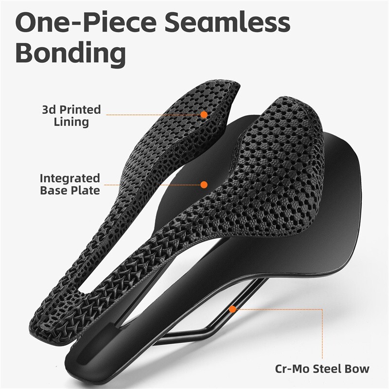 WEST BIKING Hollow Short Nose 3D Printed Bicycle Honeycomb Seat Saddle Cushion