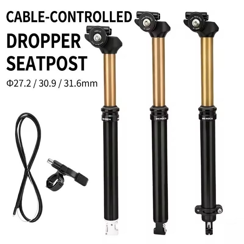 MEROCA Dropper Adjustable Seatpost MTB Bicycle Bike Internally Routed Post Parts