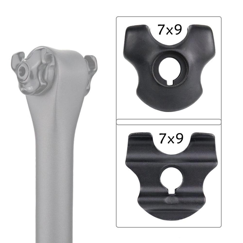 Bike Seatpost Clamp for Carbon Saddle Rails 7x9mm Bicycle Oval/Round Clips