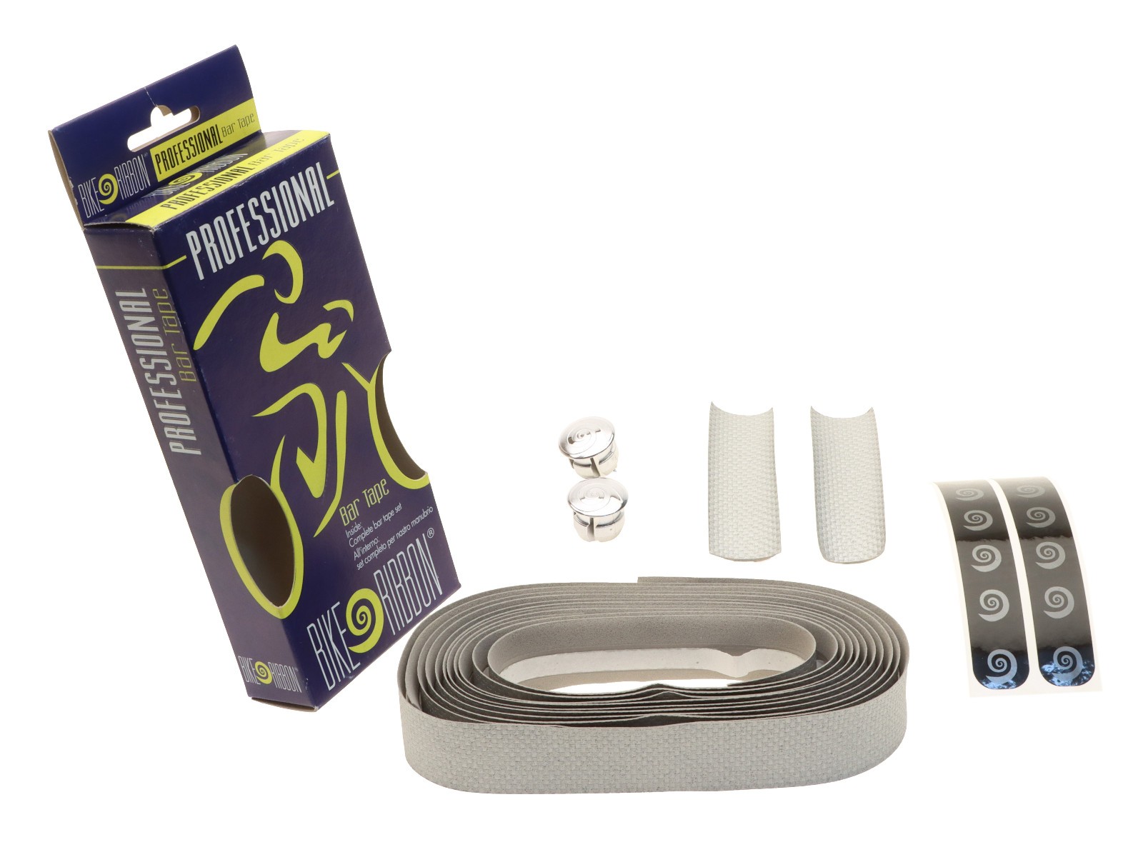 Bike Ribbon Professional Handlebar Tape Foam Silver Weave Faux-Carbon NEW NOS