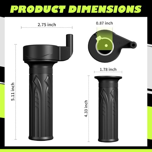 20X Full Twist Throttle 12V-72V Ebike Throttle, E-Bike Throttle for Electric