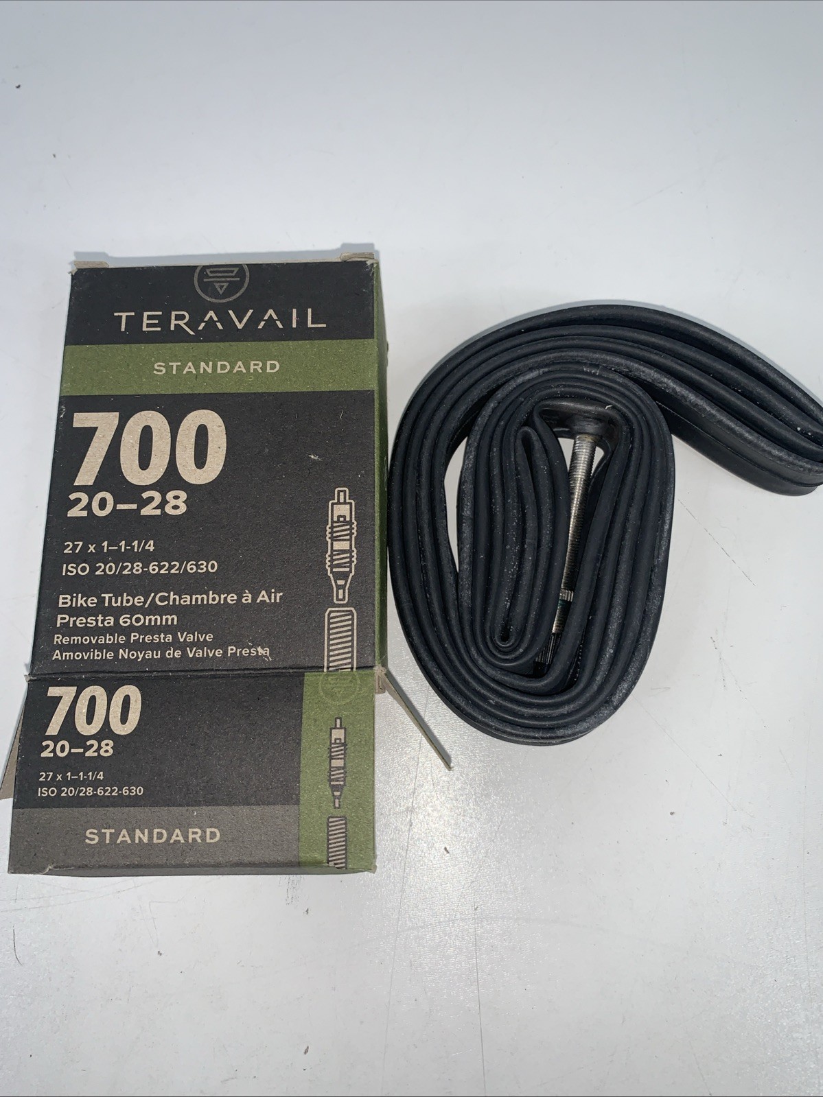 Teravail 700 x 20-28 Standard Inner Tube 60mm Street Bike Tube NEW Open Box