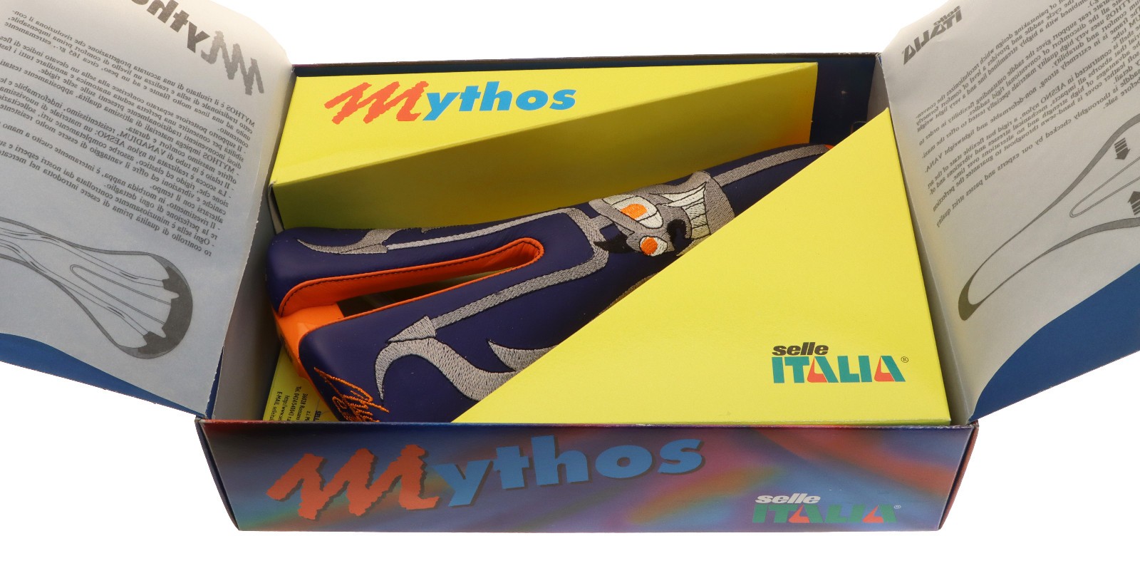 Selle Italia Mythos Saddle Claudio Chiappucci El Diablo Blue/Silver NIB NOS NEW
