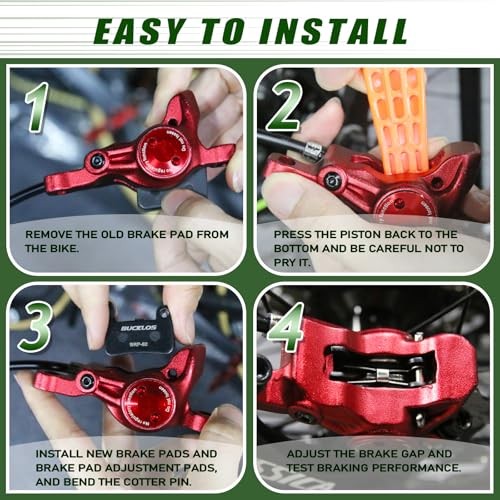 Bike Disc Brake Pads – Bicycle Disk Brake Pads for Zoom/Shimano Ceramic（4PC）