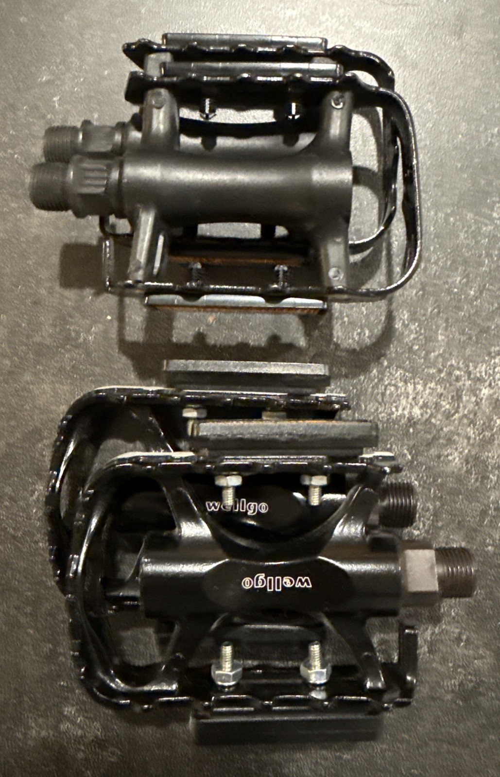 2 Pairs Wellgo Bicycle Bear-trap Pedals w/Reflectors New Takeoffs