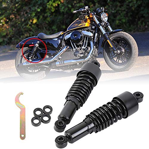 Samger Motorcycle 1Pair 267mm 10.5″ Rear Shock Absorber Rear Suspension Black
