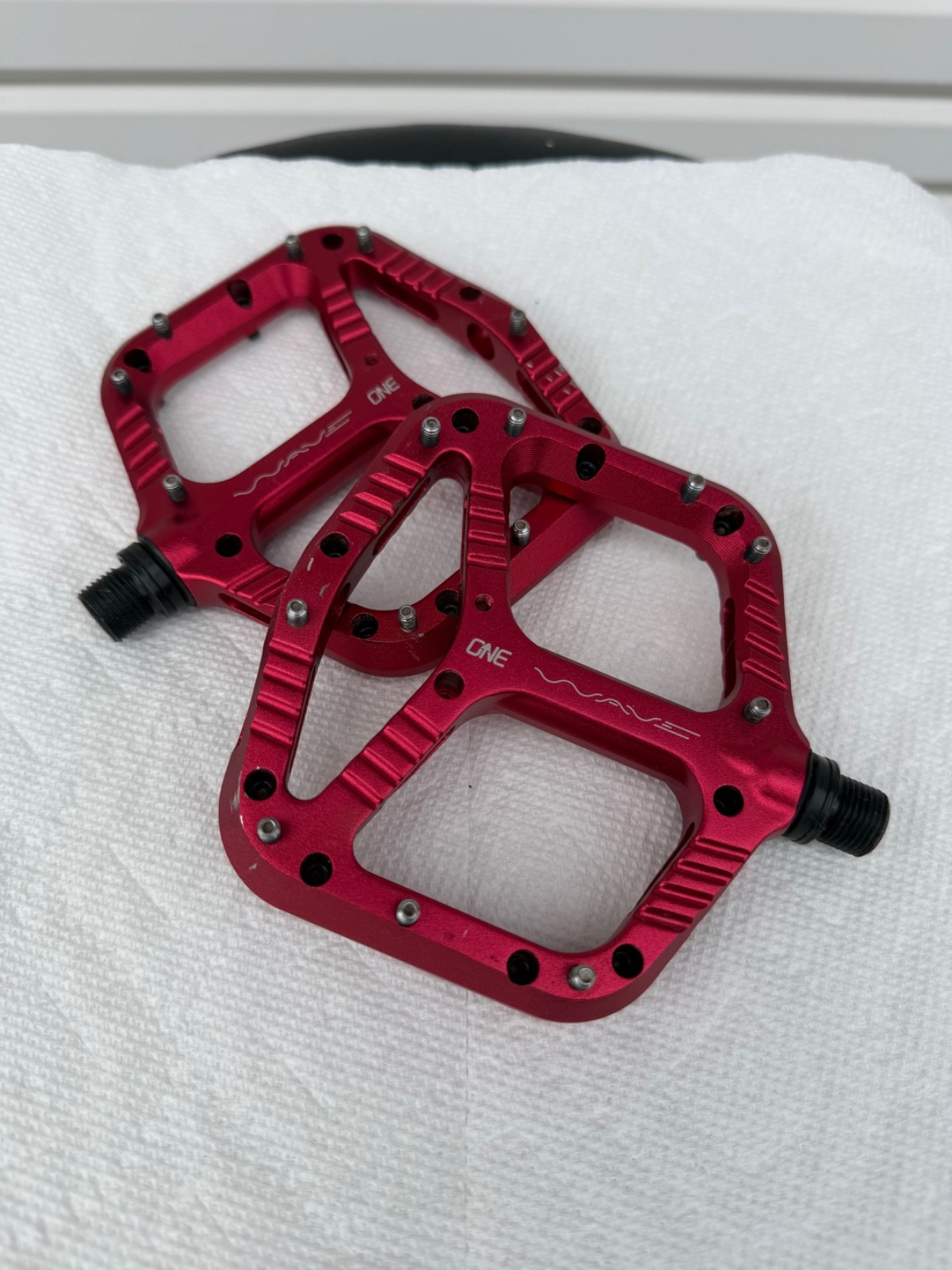 OneUp Components Wave Platform Pedals, Red Pre-Owned