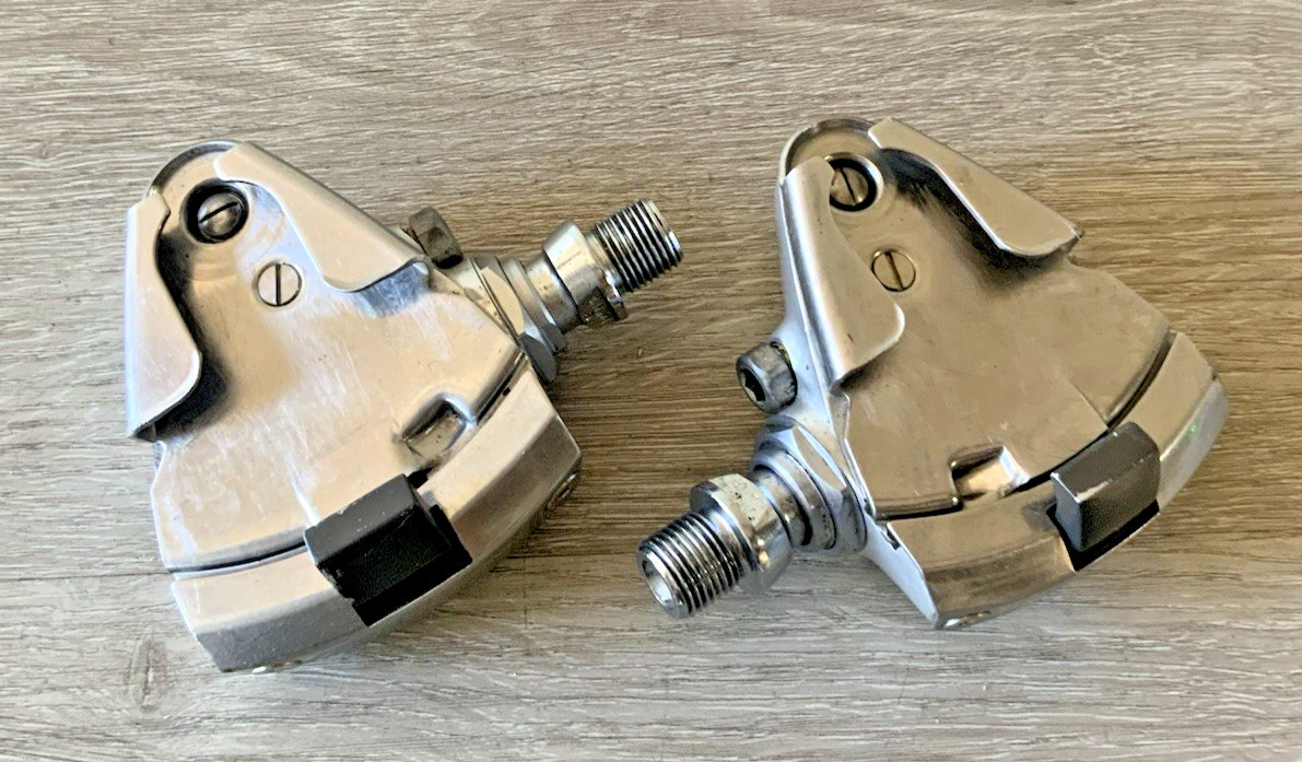 CAMPAGNOLO C-RECORD CLIPLESS PEDALS SGR 9/16 SILVER NO CLEATS