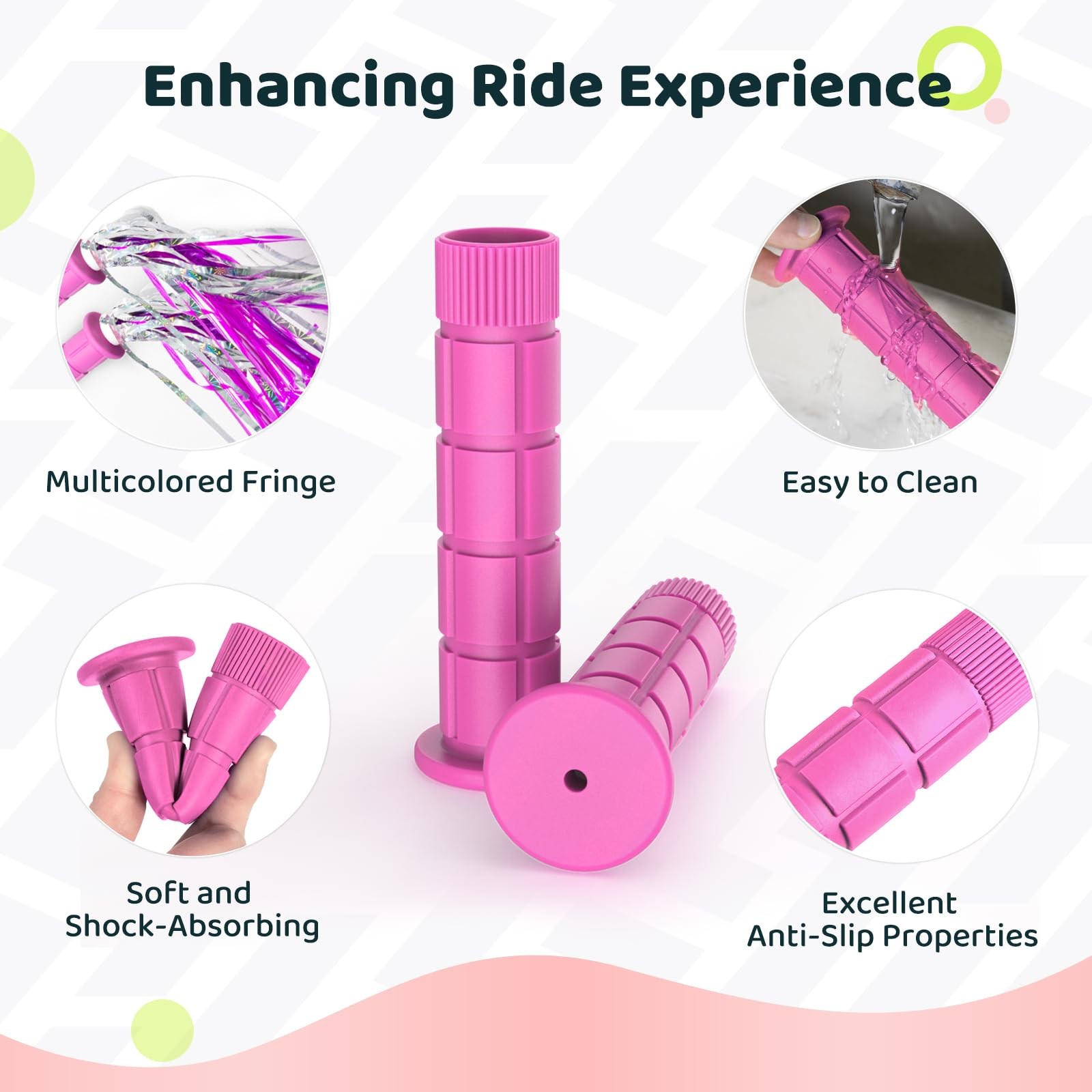 Bike Handlebar Grips, for Kids Girls Boys Bikes, Balance Bikes, Road Bikes an…