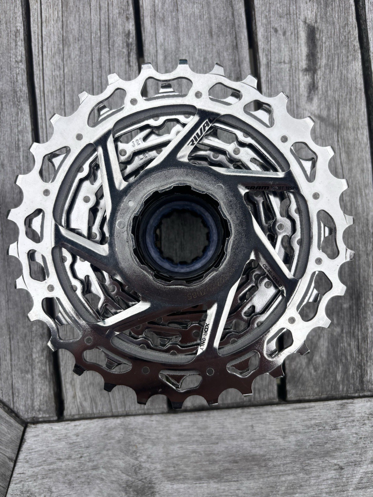 SRAM Rival AXS XG-1250 12-Speed 10-30t Silver Cassette for XDR Driver Body D1