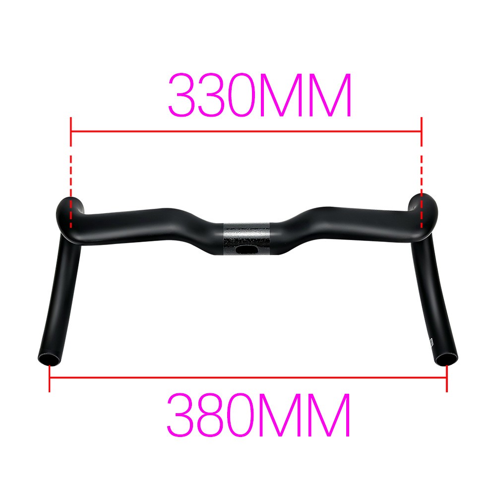 Carbon Fiber Rise Bar Road Bike Handlebar Gravel Bicycle Drop Bar 31.8mm Black