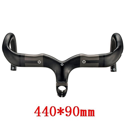 400/420/440mm Carbon Road Bike Bent Bar Internal Routing Bicycle Handlebar