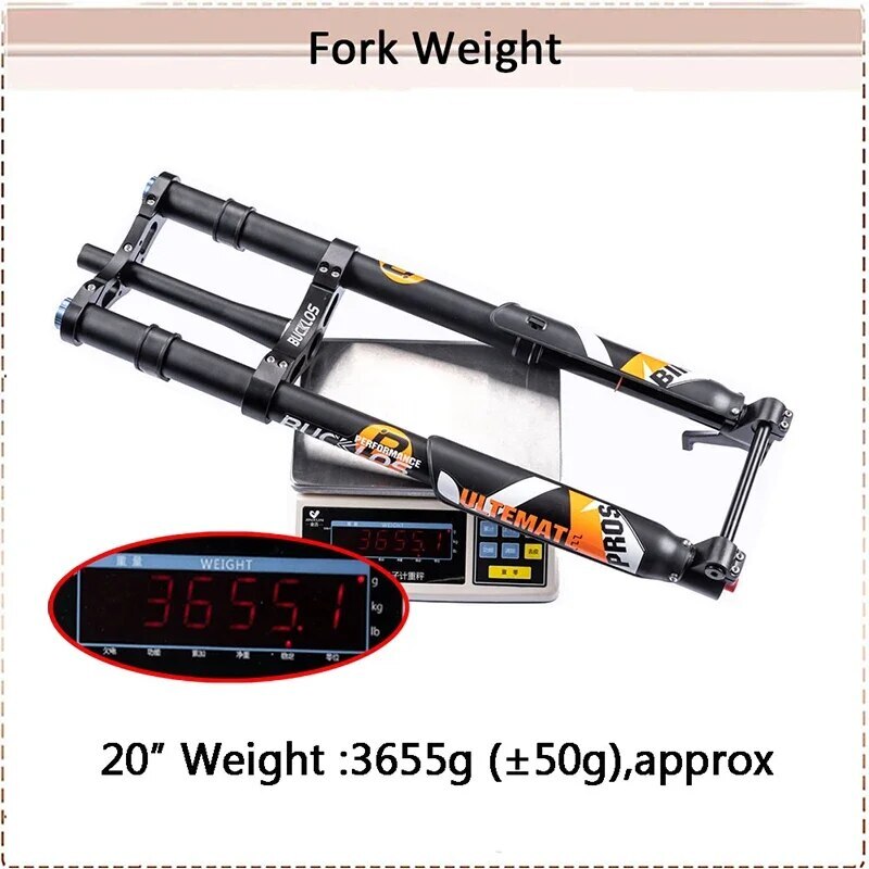 15*150mm Inverted Air Suspension Fork 20/26Inch E-bike Fat Fork Travel 180mm