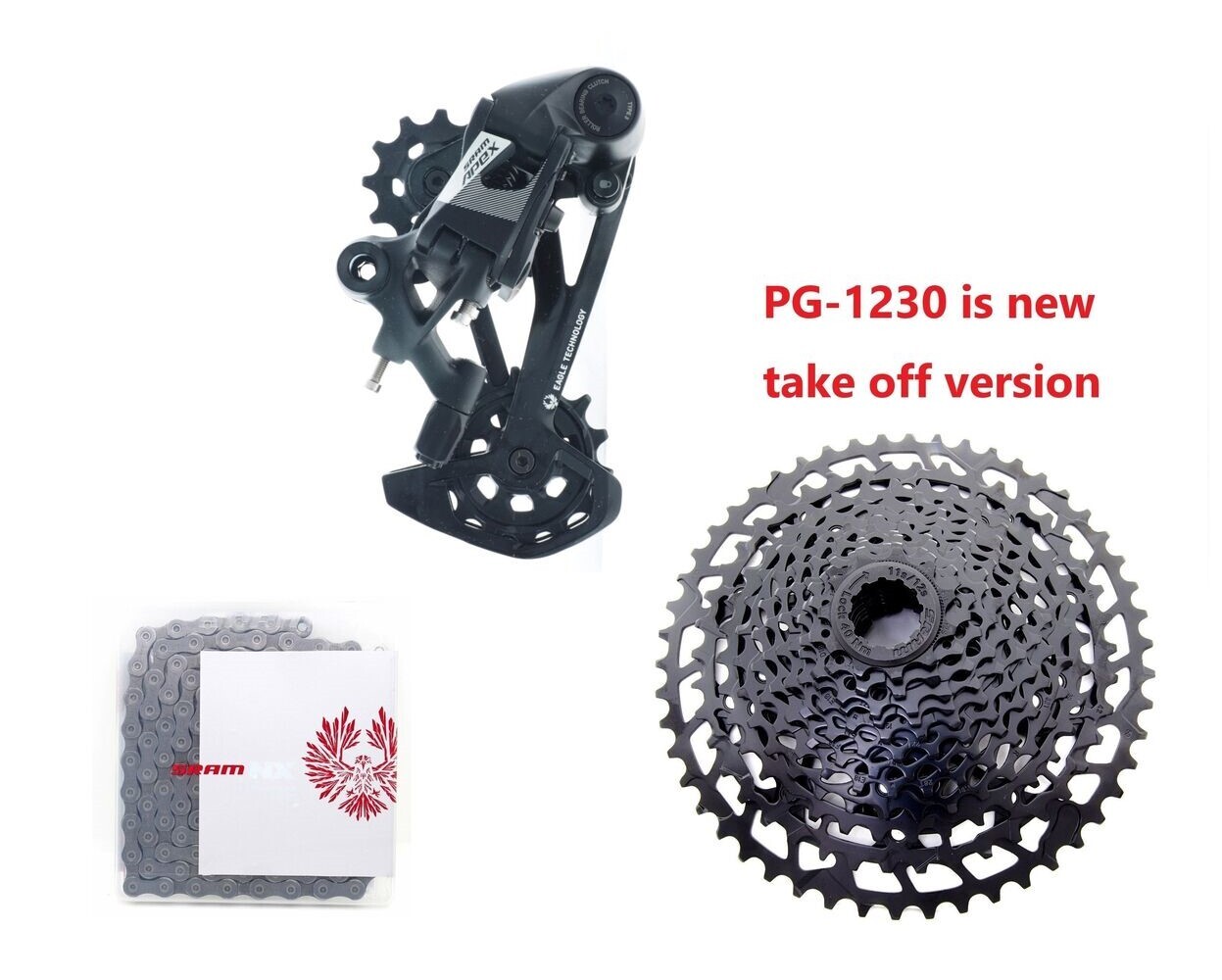 SRAM APEX 1×12 Eagle Mechanical Shifter/Rear Derailleur/CN/CS Groupset READ