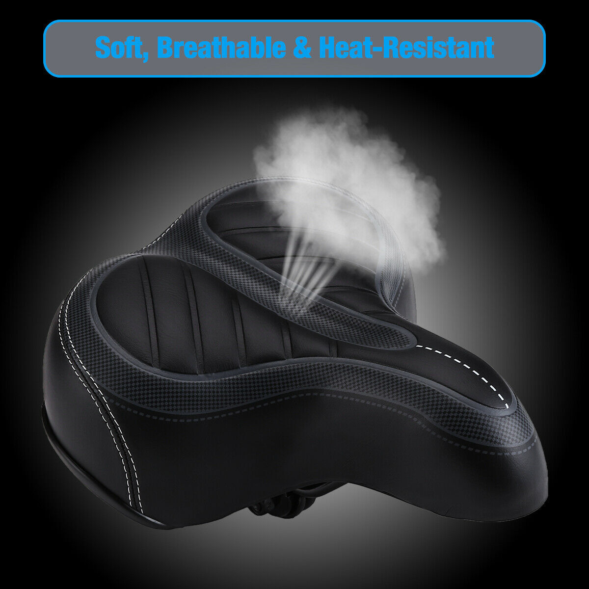 For Bike E-Bike Bicycle Comfort Wide Big Bum Gel Cushion Soft Saddle Seat Pad