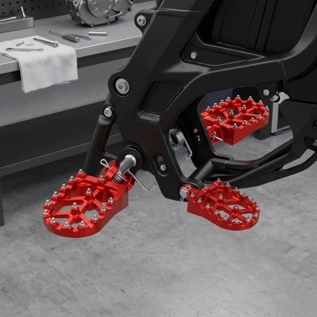 Foot Pegs fits X1 Spark Electric Dirt Bike, Direct replacement for stock foot p