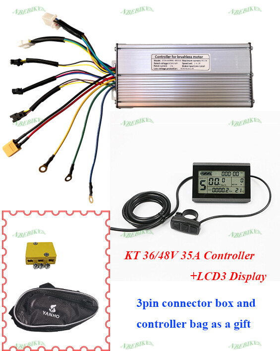36V/48V 35A KT Brushless DC Motor Controller Ebike+KT-LCD8H/KT-LCD3 Display