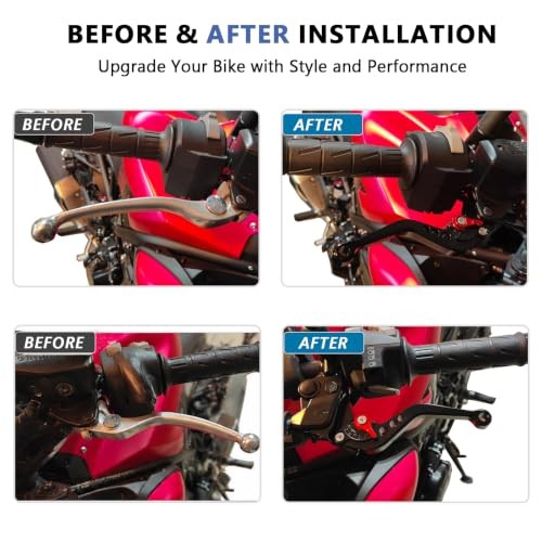 Short Brake Clutch Handle Lever Replacement for Kawasaki ZX6R ZX-6R ZX6RR Black