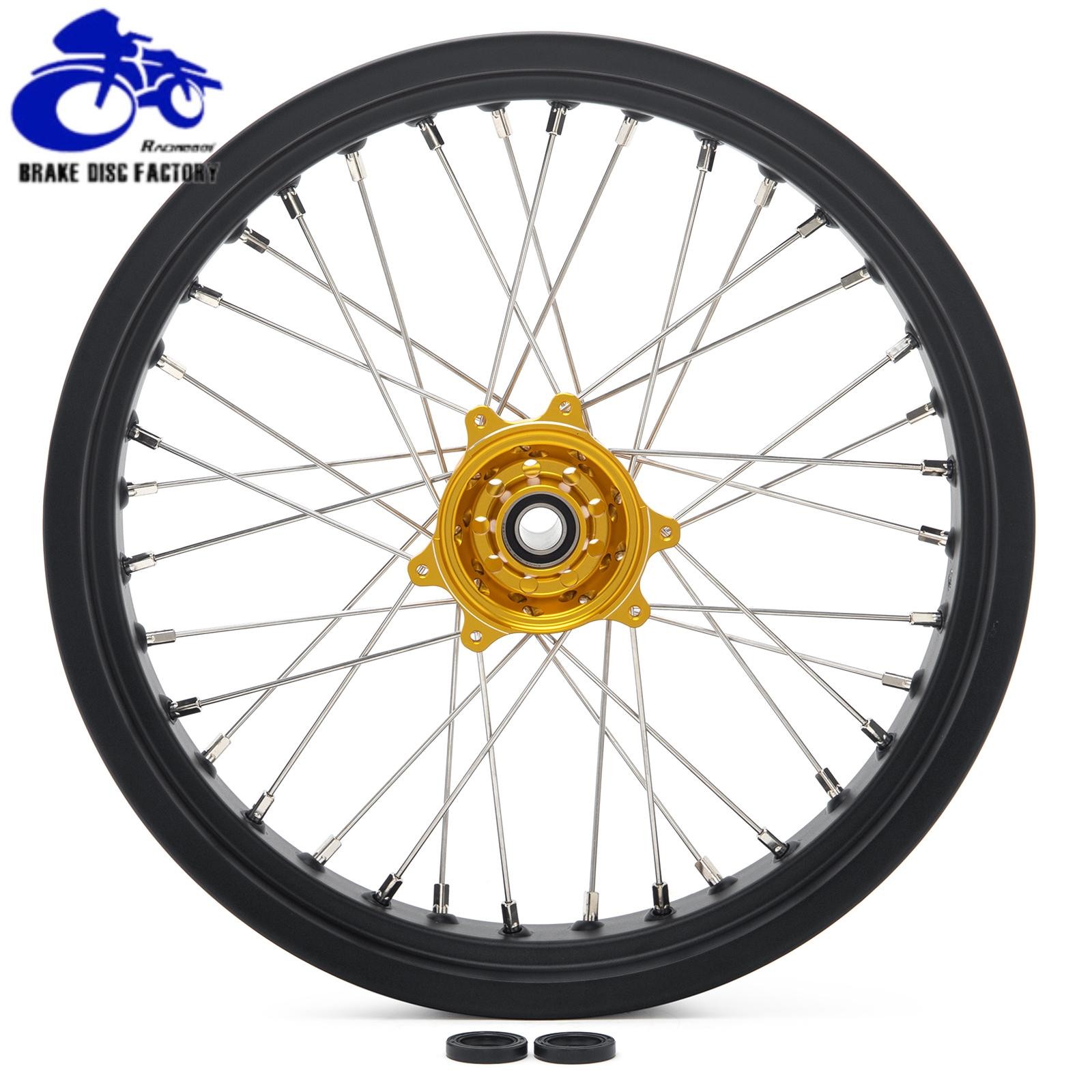 17*3.5/17*4.25 Spoked Wheel Gold Hub Set For SURRON UB Ultra Bee Supermoto eBike