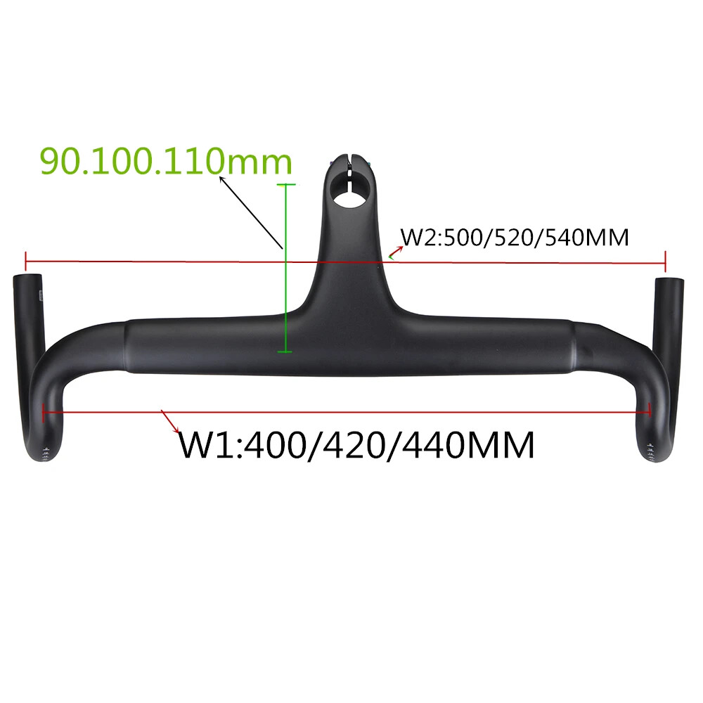 Full Internal Cable Routing Gravel Road Mountain Bicycle Handlebars 25 Degrees