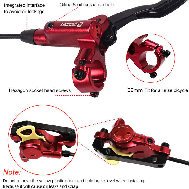 ZOOM HB875 MTB BMX Bike Hydraulic Disc Brake with IS/PM Caliper Front Rear 160mm