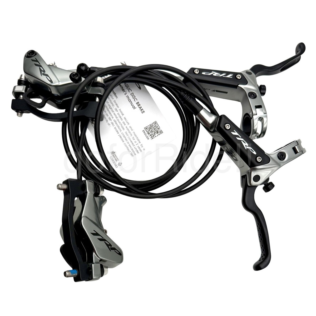TRP HD-M846 DH-R EVO 4-Piston Hydraulic Disc Brake Set Front+Rear Gray fit 223