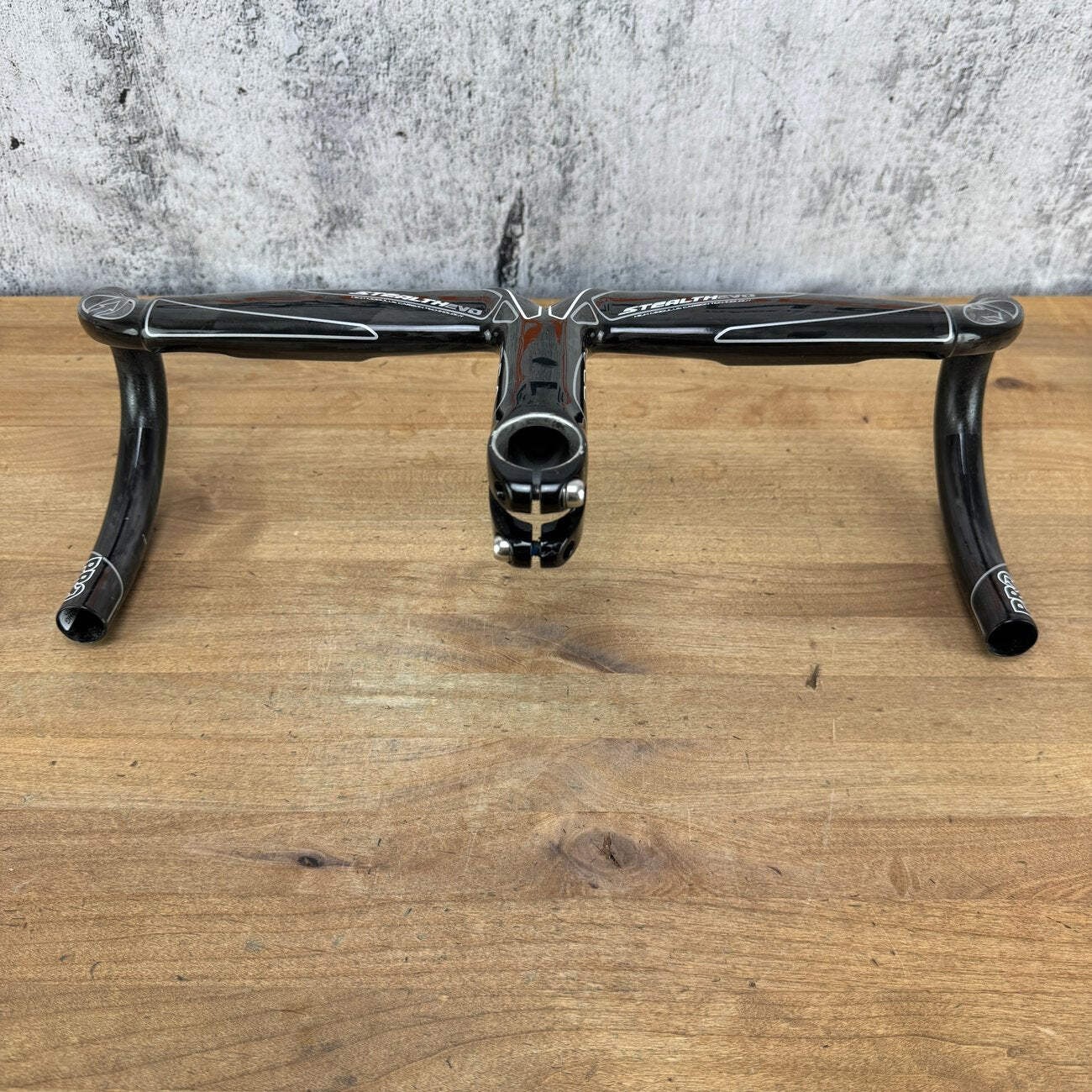 Low Mile! Shimano PRO Stealth Evo Carbon 130mm x 44cm Integrated Handlebar 414g