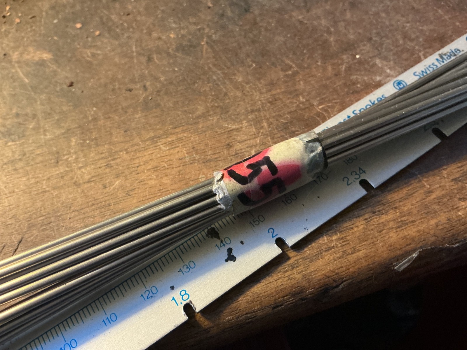 DT Swiss 255mm 14ga (16) spokes/brass nipples