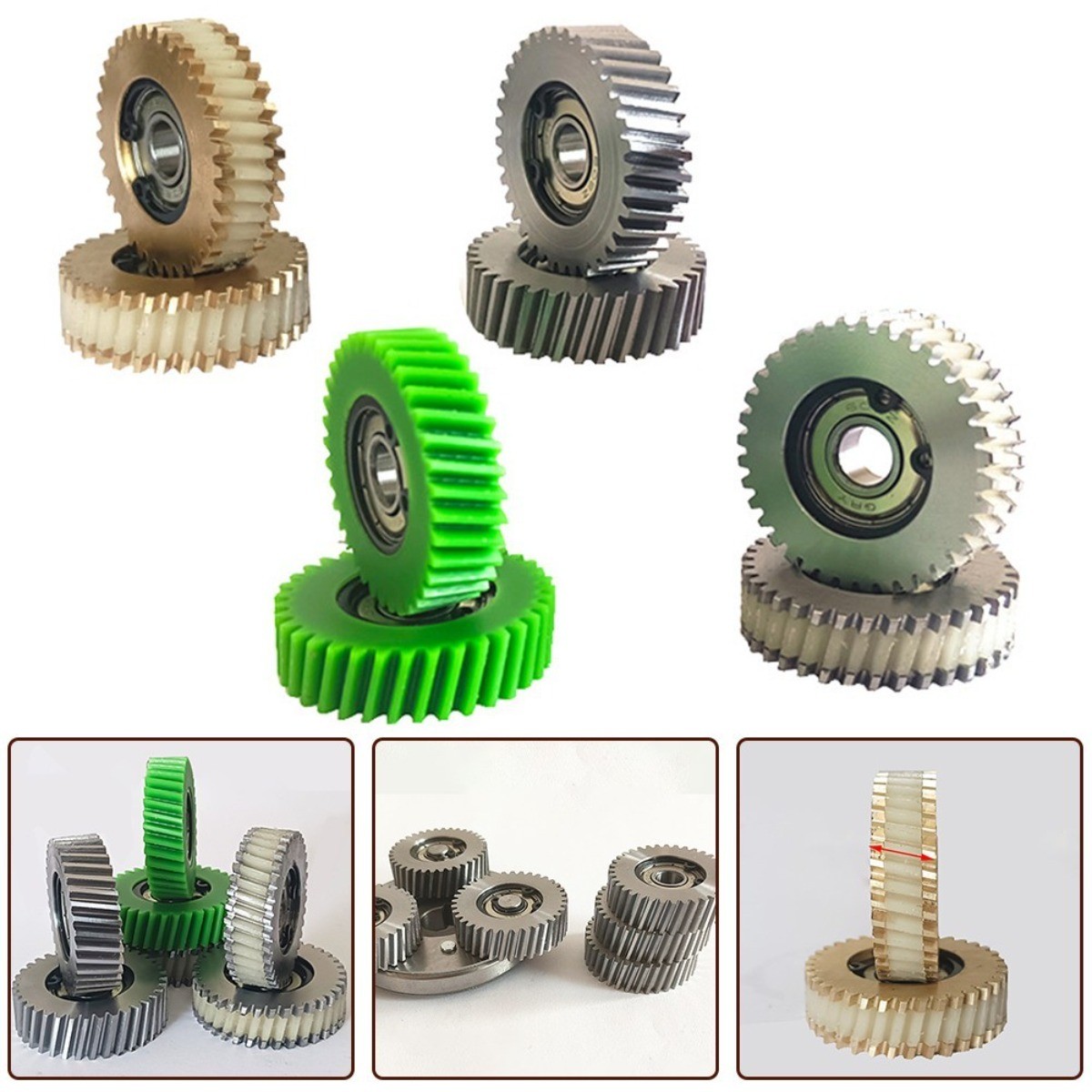 Ebike Planetary Gear Set Of Three Lightweight Parts Nylon And Steel Made