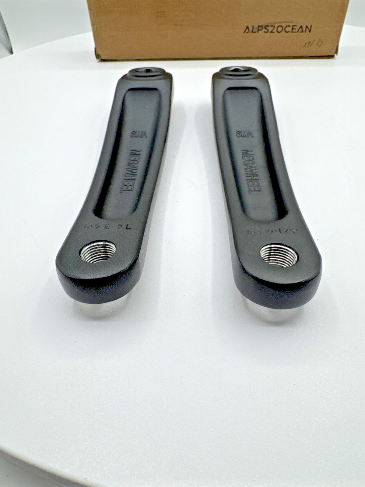 Alps2Ocean 165mm Square Taper Crank Arm Set Black E-Bike MTB Road Bike